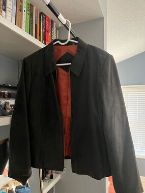 Vintage Copper Key Leather Women’s Jacket in Snakeskin Embossed Green